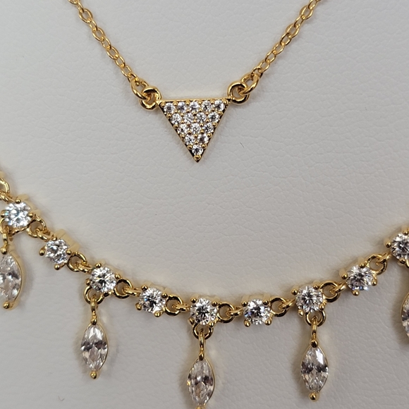 Layer Necklace CZ GP - Picture 4 of 6